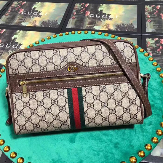 Gucci Ophidia Gg Supreme малка чанта през рамо 517080