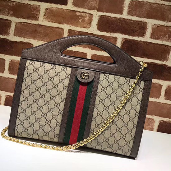 Gucci Ophidia Gg Supreme средна чанта с горна дръжка 512957