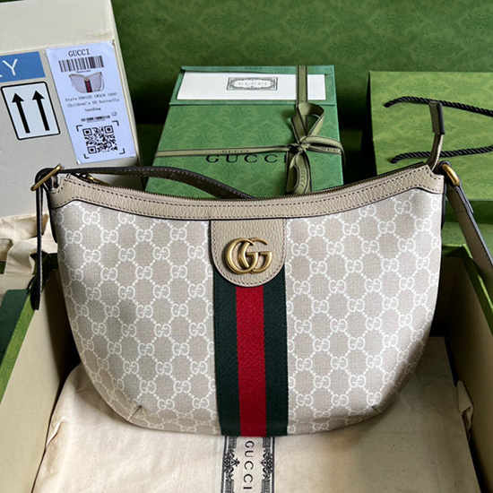 Gucci Ophidia Gg малка чанта през рамо бяла 598125