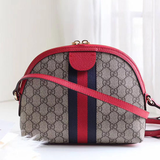 Gucci Ophidia Gg малка чанта през рамо червена 499621