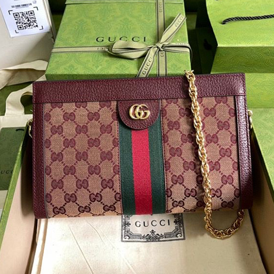 Gucci Ophidia Gg малка чанта през рамо червена 503877