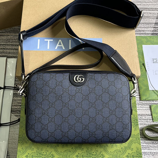 Gucci Ophidia Gg чанта за кръст синя 699439