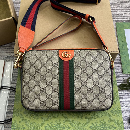 Gucci Ophidia Gg чанта през рамо оранжево 699439