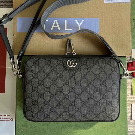 Gucci Ophidia Gg чанта през тялото сива 699439