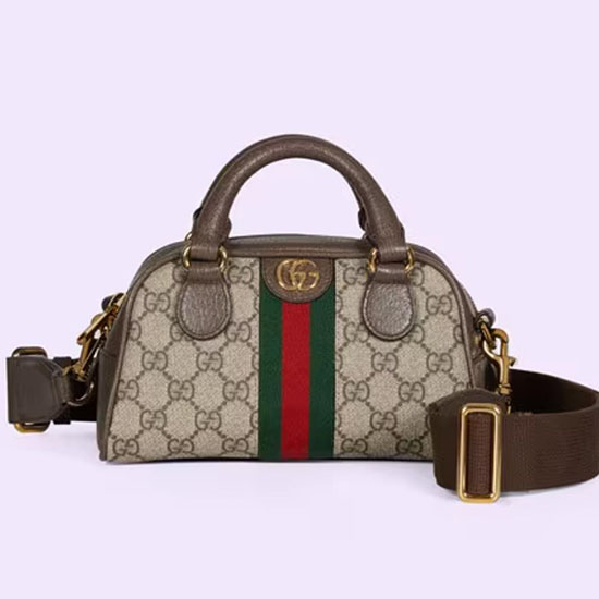 Gucci Ophidia Mini Gg абаносова чанта с горна дръжка 724606