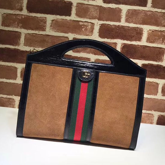 Gucci Ophidia Tote със средна горна дръжка кафяво 512957