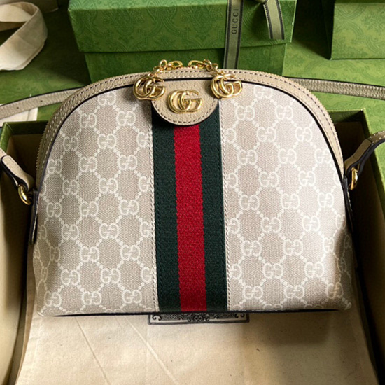 Gucci Ophidia малка Gg чанта през рамо бяла 499621