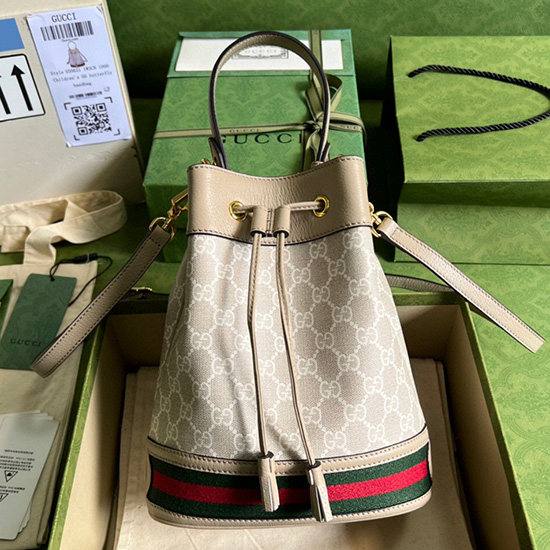 Gucci Ophidia малка чанта Gg Bucket бяла 550621