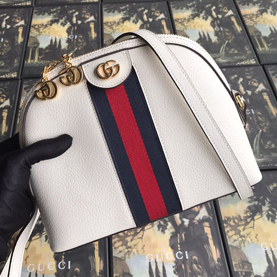 Gucci Ophidia малка чанта през рамо бяла 499621