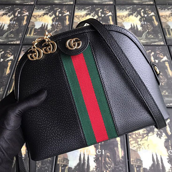 Gucci Ophidia малка чанта през рамо черна 499621