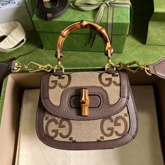 Gucci мини чанта с горна дръжка с джъмбо Gg 686864