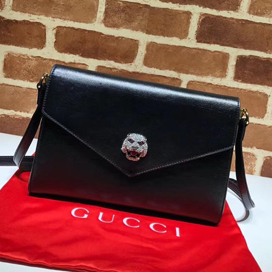 Gucci средна чанта през рамо черна 527857