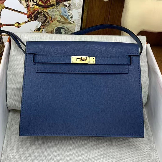 Hermes Kelly Danse 22 чанта дълбоко синьо Hkd0805