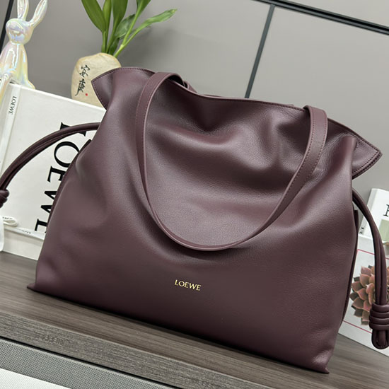 Loewe голям фламенко клъч бордо L62350