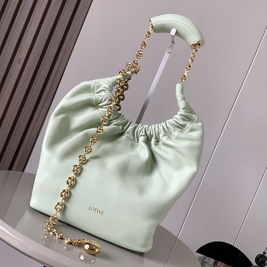 Loewe малка чанта за изстискване Spring Jade 652329