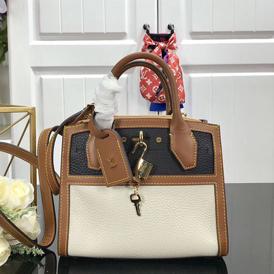 Louis Vuitton City Steamer мини бяло и черно M53804