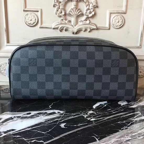 Louis Vuitton Damier графитена платнена чанта за тоалетни принадлежности King Size N47526