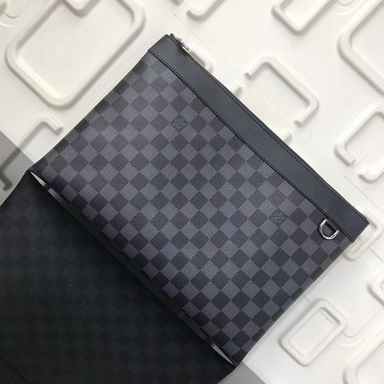 Louis Vuitton Damier графитено платно джобче Apollo N62291