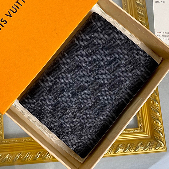 Louis Vuitton Damier графитна платнена корица за паспорт N64411