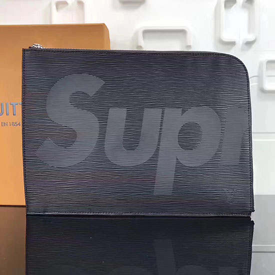 Louis Vuitton Epi Leather Supreme X Pochette Jour Gm черно M64574