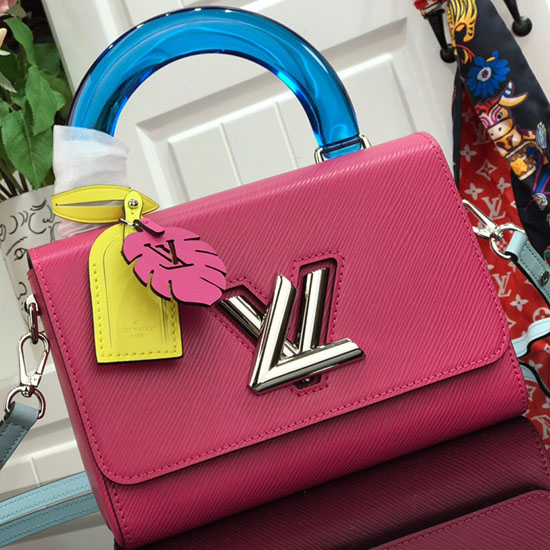 Louis Vuitton Epi Leather Twist Mm червено M50282