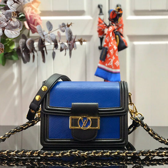 Louis Vuitton Epi кожа Mini Dauphine Blue M90499