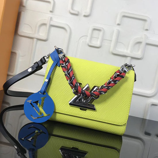 Louis Vuitton Epi кожа Twist Pm жълто M52500