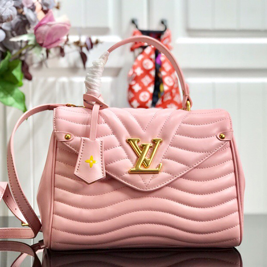 Louis Vuitton New Wave розова чанта с горна дръжка M53931