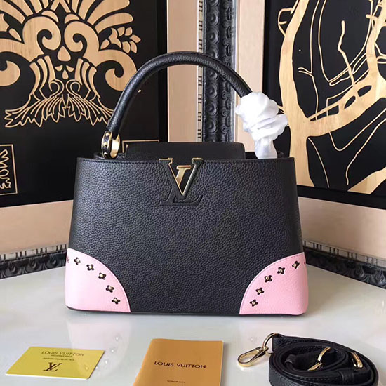 Louis Vuitton Taurillon кожени обувки Capucine Pm черно M48865