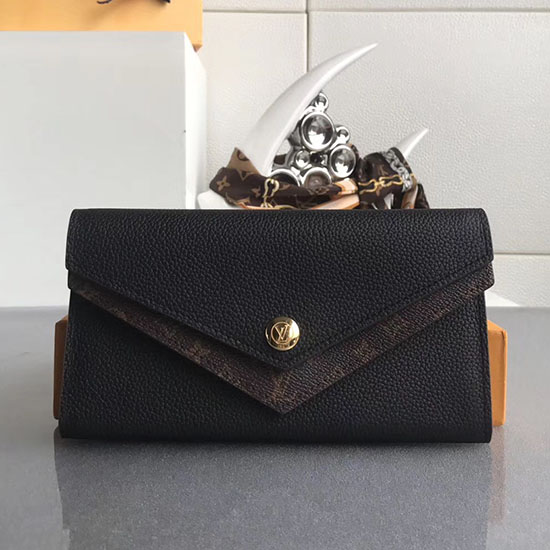 Louis Vuitton двоен V портфейл Noir M64317