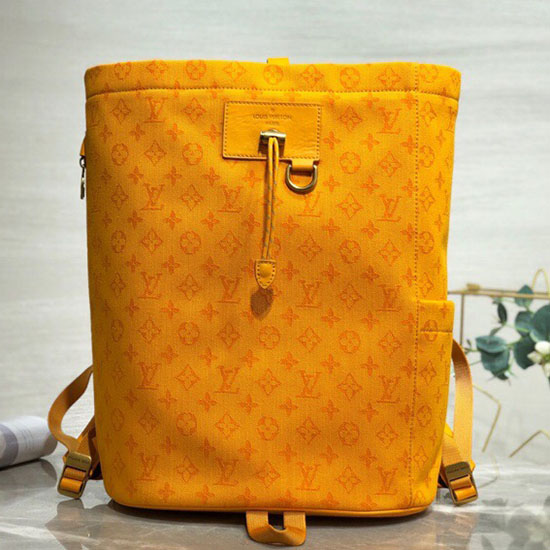 Louis Vuitton дънкова раница с тебеширен монограм жълта M44617