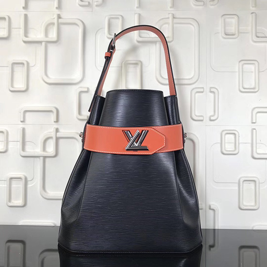 Louis Vuitton епи кожена чанта кофа Noir M55188