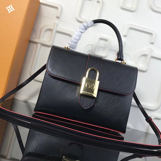 Louis Vuitton епи кожена чанта с горна дръжка Noir M43129