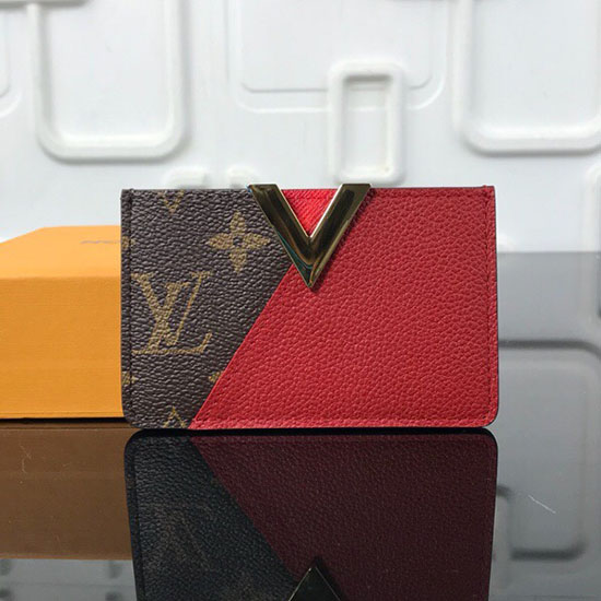 Louis Vuitton кимоно картодържател червено M56173