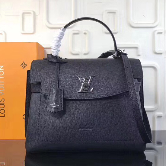 Louis Vuitton мека телешка кожа Lockme Ever Noir M51395