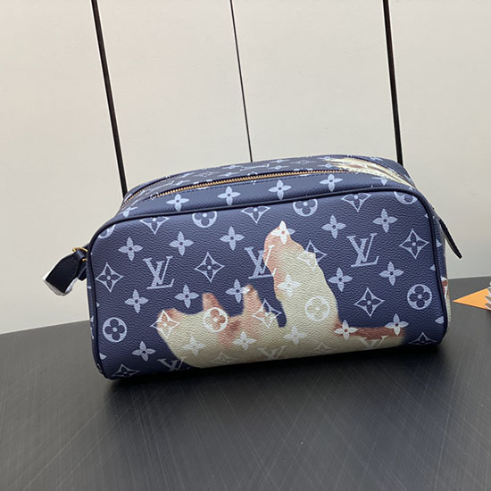 Louis Vuitton монограм Canvas Dopp комплект син M46696