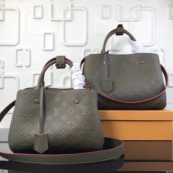 Louis Vuitton монограм Empreinte Montaigne Mm зелен M43660