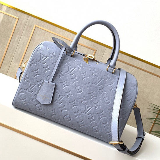 Louis Vuitton монограм Empreinte Speedy Bandouliere синьо M44736