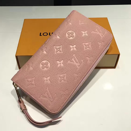 Louis Vuitton монограм Empreinte дълъг портфейл с цип розов M60571