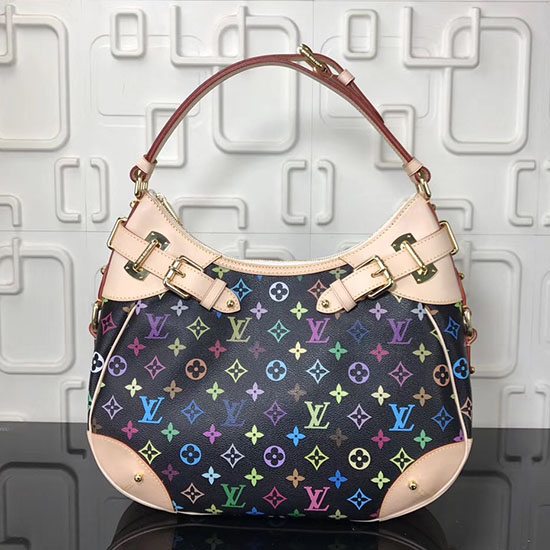 Louis Vuitton монограм многоцветна чанта Greta през рамо черна M40196