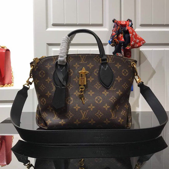 Louis Vuitton монограм платнена чанта с цветя с цип Bb Noir M44351