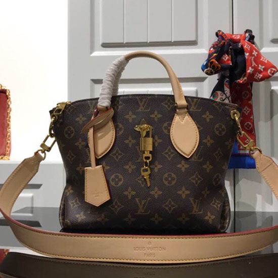 Louis Vuitton монограм платнена чантичка с цветя с цип Bb бежово M44351