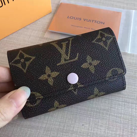 Louis Vuitton монограм платно 6 ключодържател роза балерина M60701