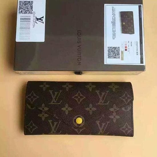 Louis Vuitton монограм платно Josephine портфейл жълт M41739