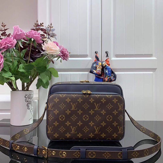 Louis Vuitton монограм платно нула тънко синьо M51478