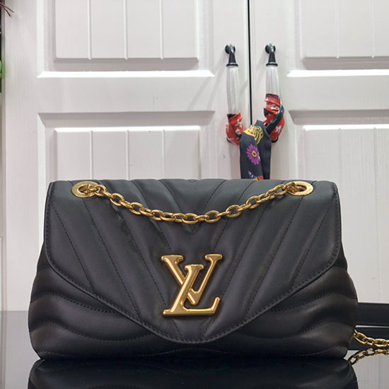 Louis Vuitton нова вълна верига чанта мм черно M58552