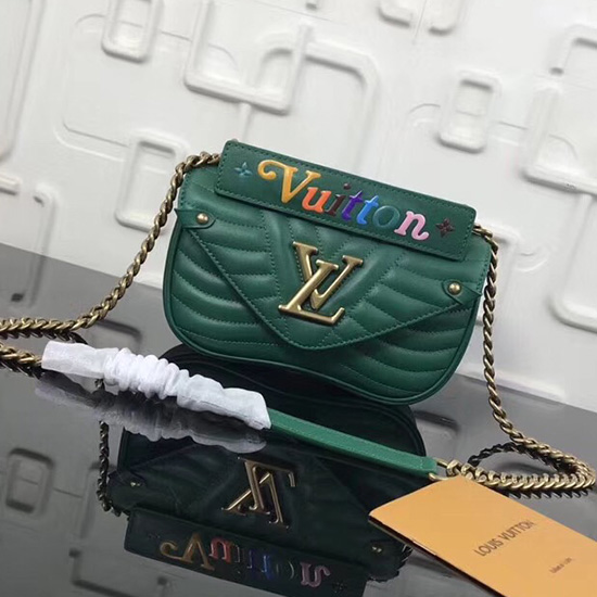 Louis Vuitton нова вълна чанта с верига Pm зелено M51683