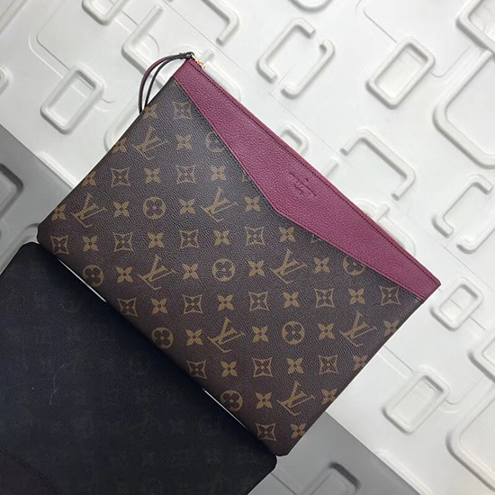 Louis Vuitton платнена ежедневна чанта с монограм бордо M64590