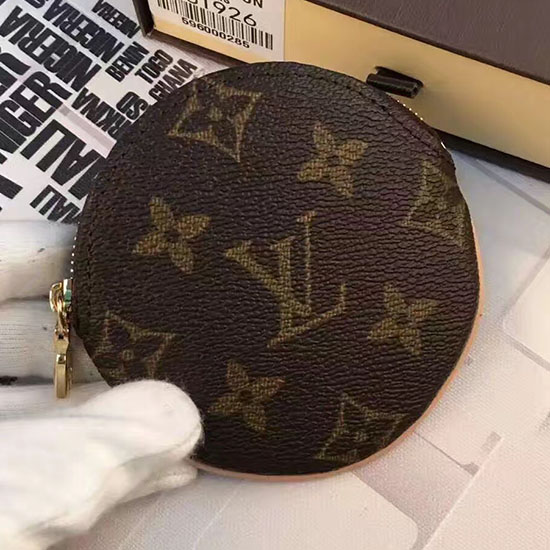 Louis Vuitton платнена кръгла чанта за монети с монограм M61926