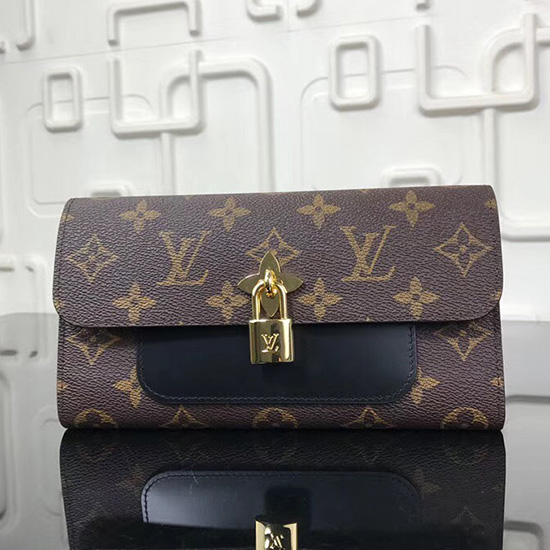 Louis Vuitton портфейл с цветя Noir M62566